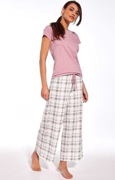 Piżama damska z szerokimi spodniami Cornette Charlotte