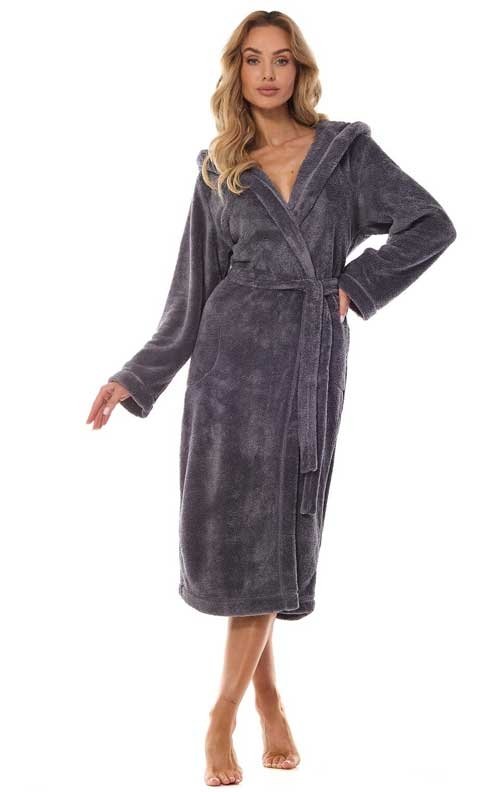 Gruby szlafrok damski soft onyx L&amp;L 2412 Night 