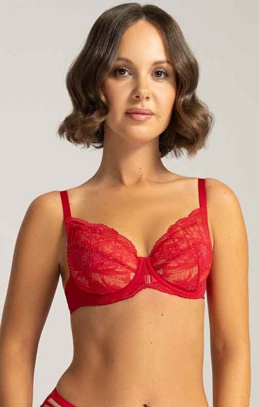 Czerwony biustonosz push-up Ava 2156