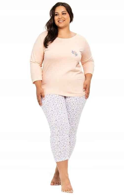 Pizama damska Ariella 3256 Plus Size morelowa