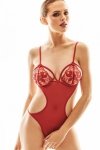 Body Model Cailine otwarte Red - Anais