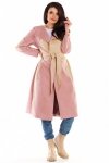 Płaszcz  Damski Model A463 Powder Pink - awama