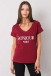 T-shirt Damski Model FA-TS-7161.32P Bordo - Fancy