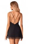 Komplet Model Bella Rou Chemise Black - Obsessive