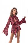Szlafrok Model Morgan short Black/Red - Anais