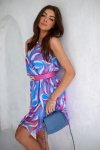 Sukienka Model 03040  Blue/Pink - Fasardi