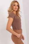 Bluzka Model RV-TS-5636.18 Brown - Rue Paris