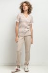 Bluzka Model T394/12 White/Beige Paski - Tessita