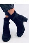 Botki na wygodnym obcasie TANISH BLACK - Inello