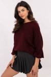 Sweter Damski Model DHJ-SW-9314.04P Bordo - Italy Moda