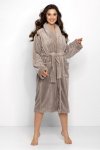 Szlafrok Damski Model One And Only Long Beige - Momenti Per Me