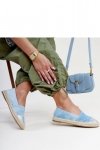 Niebiesko-srebrne błyszczące espadryle Surana - Solea