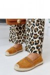 Brązowe espadryle z cyrkoniami Abia - Solea