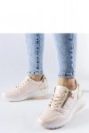 Beżowe sneakersy zdobione zamkiem Marietta - Solea