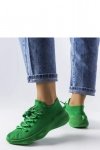 Zielone materiałowe sneakersy Côté - Solea