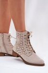 Botki Model Serfina ASA62-116 Light Beige - Step in style