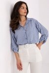 Koszula Damska Model MO-KS-1802.84 White/Blue - Italy Moda