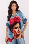Koszula Damska Model DHJ-KS-19007-5.87 Blue - Italy Moda