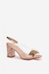 Sandały Model DA MR38-331 Pink Gold - Step in style