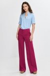Spodnie wide leg z kantem SD112 Fuksja - Nife