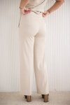 Spodnie Damskie Model M419LX Lurex Beige - La Aurora