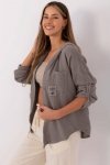 Koszula Damska Model DHJ-KS-25157.87 Dark Grey - Italy Moda