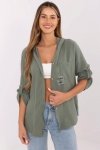 Koszula Damska Model DHJ-KS-25157.87 Khaki - Italy Moda