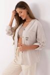 Koszula Damska Model DHJ-KS-25157.87 Beige - Italy Moda