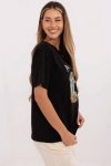 Tshirt Damski ModelMI-TS-M3221G.75 Black - Italy Moda