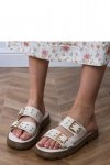 Sandał Klapki Model Liluna DFY-9 Beige - PRIMO