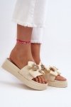Sandał Klapki Model Katterina BG146P Beige - Step in style