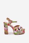 Sandały Model Slaria L2837 Pink/Green - Step in style