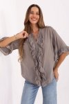 Koszula Damska Model MI-KS-92224.95 Dark Beige - Italy Moda