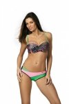 Kostium dwuczęściowy Kostium Kąpielowy Model Margaret Blu Scuro-Crickiet-Hollywood M-377 Navy/Green/Pink - Marko