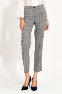 Spodnie Eleganckie spodnie chino w kratę SD74 Kratka - Nife