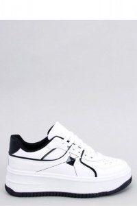 Sneakersy na koturnie HOLMES WHITE/BLACK - Inello