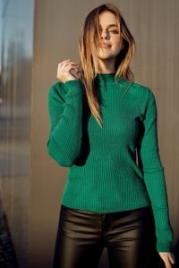 Sweter Damski Model 3212024 Bottle Green - Fasardi