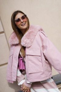 Kurtka Damska Model 8621 Powder Pink - Fasardi