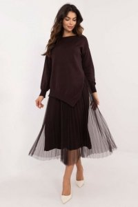 Sukienka Komplet Model MI-KMPL-23088.02P Dark Brown - Italy Moda
