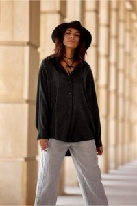 Koszula Damska Model Suzie CZA BLU0184 Black - Roco Fashion