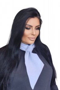 SZALIK-10 damski zimowy kolor pastel błekit - Kamea