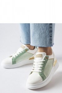 Biało-zielone buty ze złotym akcentem Palais - Solea