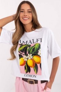Tshirt Damski Model MI-TS-M745-1.37 White - Italy Moda