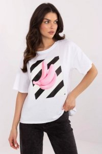 Tshirt Damski Model MI-TS-M3221.40P White - Italy Moda
