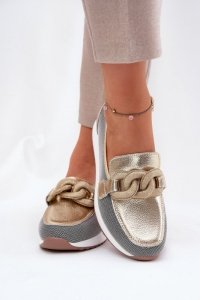 Mokasyny Model DA LR51-966 Gold - Step in style