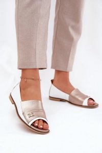 Baleriny Model Zazoo 1865 White/Gold - Step in style