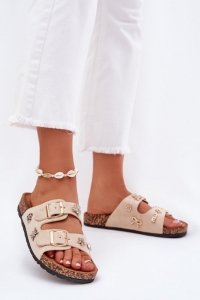 Sandał Klapki Model Efadelis 5219 Beige - Step in style