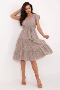 Sukienka Model DHJ-SK-13583.18 Dark Beige - Italy Moda