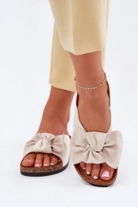 Sandał Klapki Model Seressa WD293 Beige - Step in style