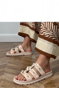 Sandał Klapki Model Elenois ST-3 Beige - PRIMO